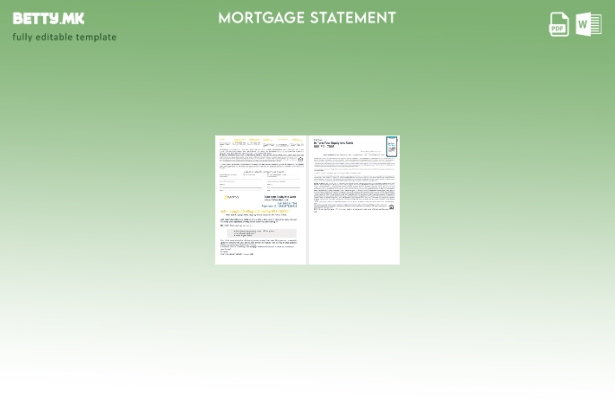 модерен стил Извештај за хипотекарен заем на USA Synchrony Bank во Word и PDF  1